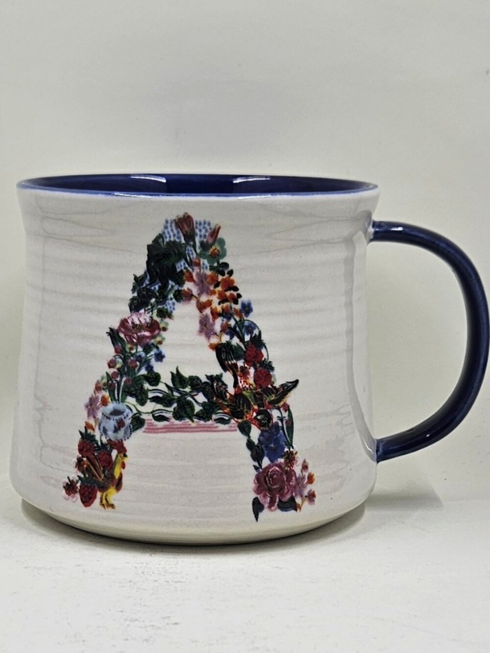 Nathalie Lete Bouquet Monogram Mug "A" from Anthropologie